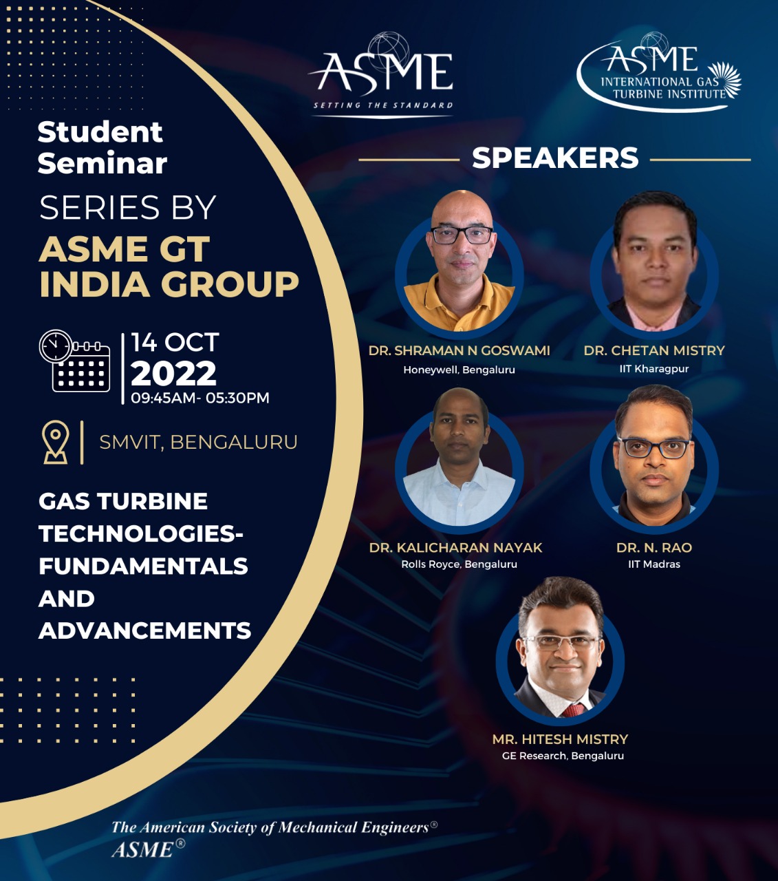 ASME GT India group invite Sir M Visvesvaraya Institute Of Technology